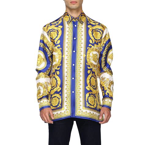 versace white shirt for men|authentic versace shirt.